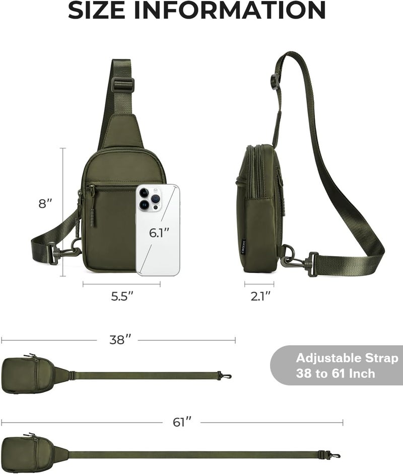 CHOLISS Small Sling Bag for Women and Men, Crossbody Bags Trendy Fanny Packs Chest Bag with Extended Strap - Image 5